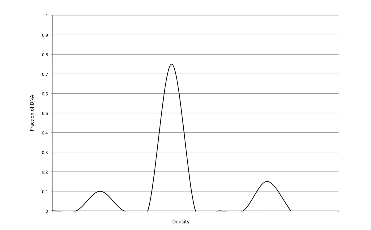 1
0.9
0.8
0.7
0.6
0.5
0.4
0.3
0.2
0.1
Density
Fraction of DNA
