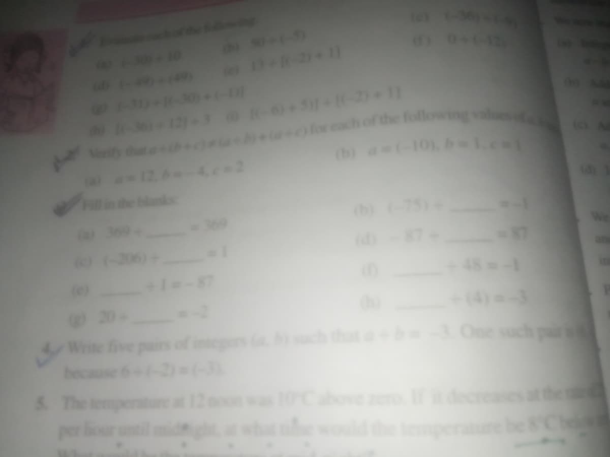 (b) a(-10) b 1.c
12-4.c2
eblanks
Filla
(b)
-87
87
-48 -1
(4)=-3
b-3. One such pair
ive pairs of
becaus
S The lemperat
per
ecrease
