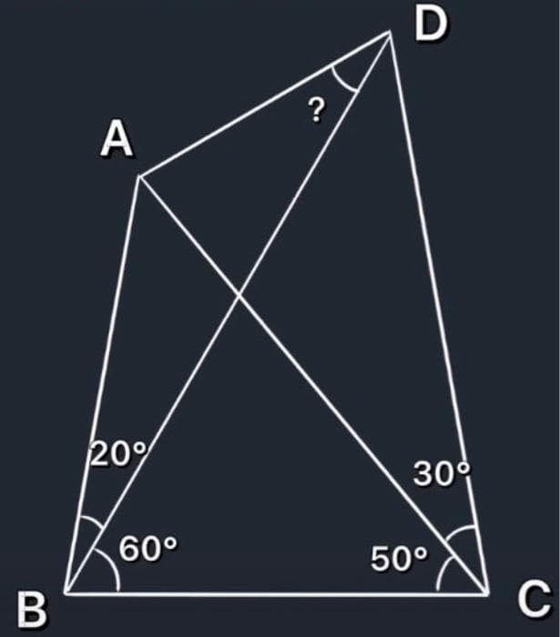 A
20%
30°
60°
50°
C
D
