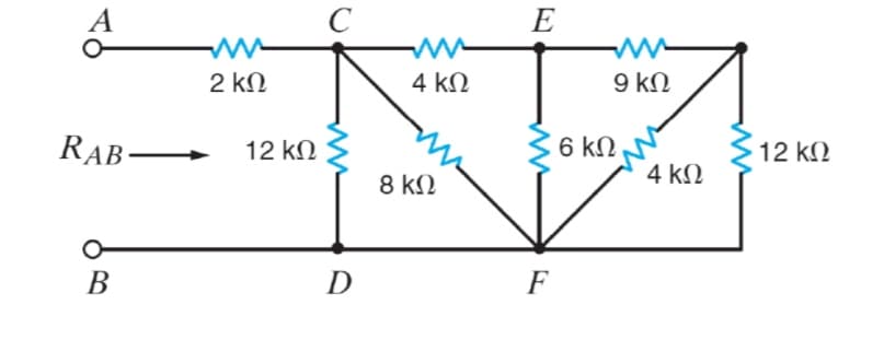 A
C
E
2 kN
4 kN
9 kN
RAB
6 kN
12 kN
12 k2
4 kN
8 kN
В
D
F
