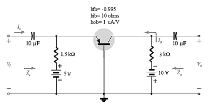 +
V₂
10 μF
1.5 kΩ
5V
hfb= -0.995
hib- 10 ohms
hob- 1 UA/V
11
mult
3kQ
10 V
HH
10 μF
favo
V