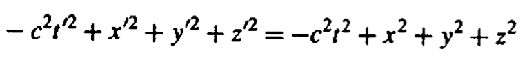 - c²1²¹² + x¹² + y^² + z²2² = −c²1² + x² + y² + z²
2