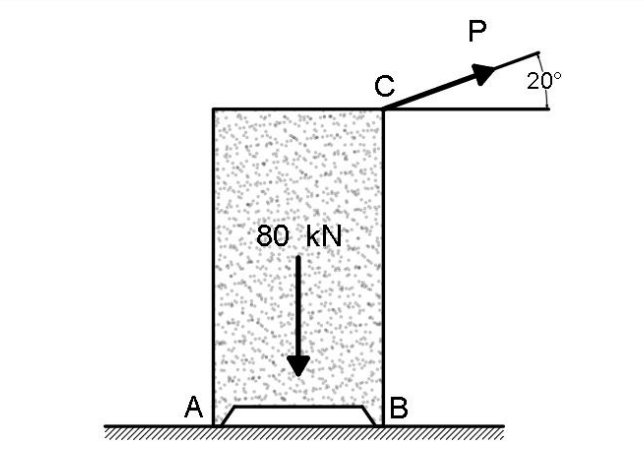 20°
80 kN
P.
