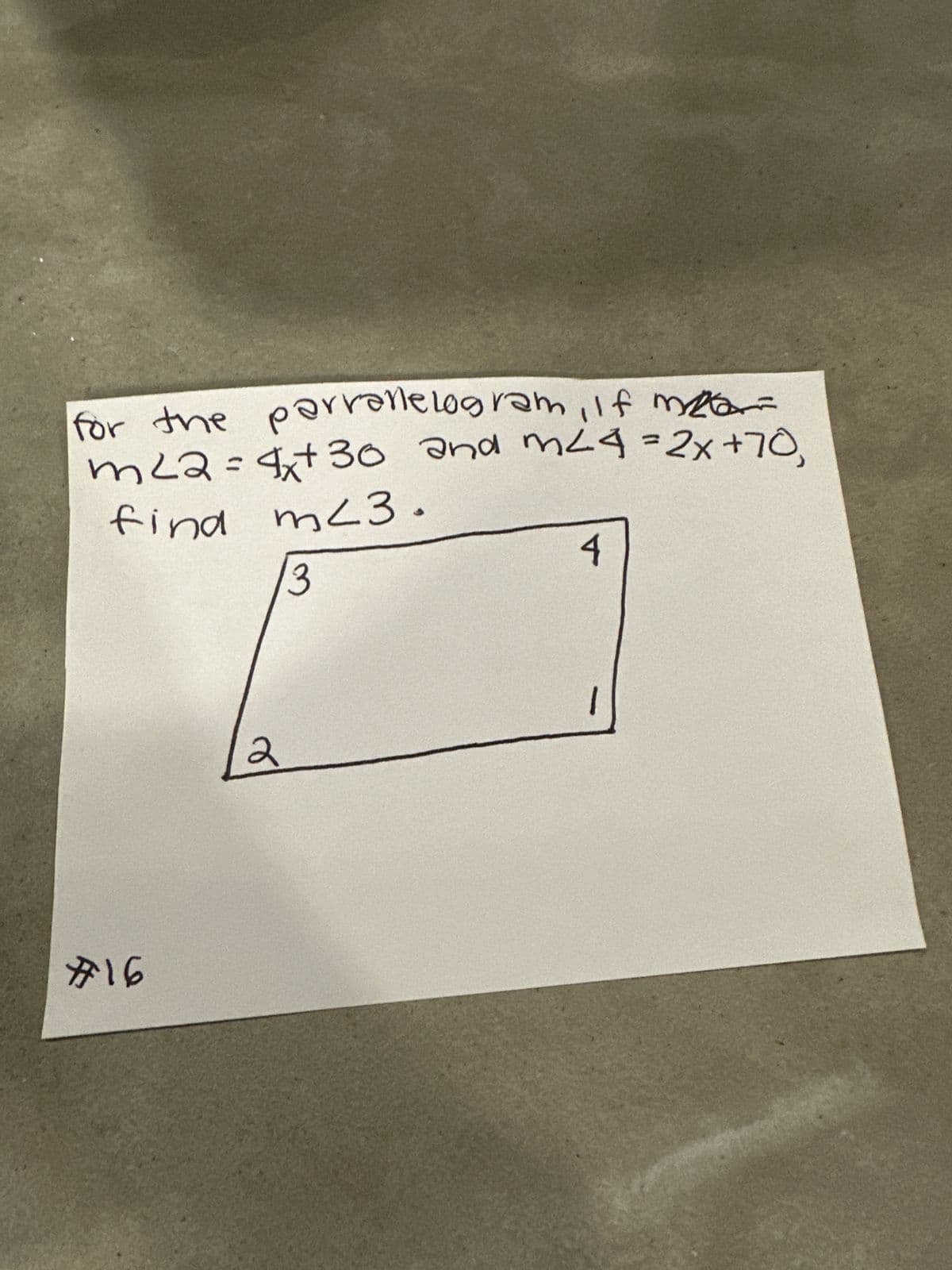 можи FI' чел бланеллед аuf лед
mla = 4x+ 30 аnd тся =2х+70,
find m23.
3
918
е
в