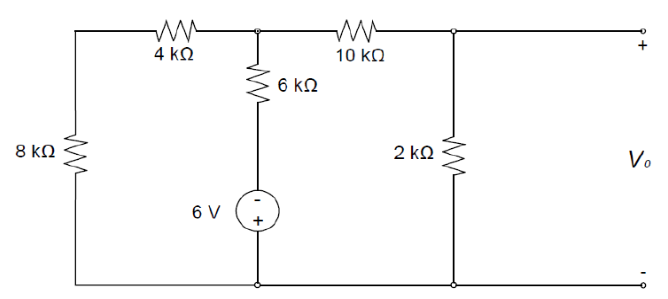 4 kQ
10 kO
6 kN
8 kN
2 k.
Vo
6 V
