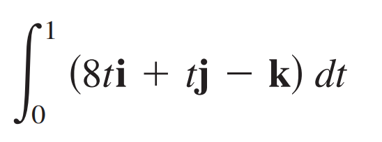 (8ti + tj – k) dt
