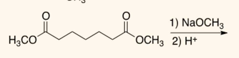 1) NaOCH3
H3CO
OCH3 2) H+
