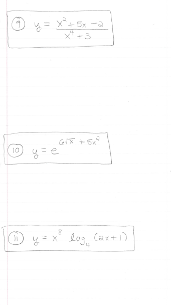 レ= X+ 5x -。
x*+3
Carx + 5x
10
) 4 = x
log Cax+1)
bo
