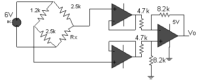 2.5k
1.2k
4.7k 8.2k
6V
DC
5V
2,5k
Vo
Rx
4.7k
$8.2k=
