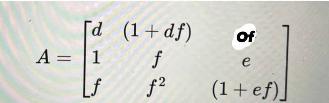 A =
d (1+df)
f
=
1
₤2
Of
e
(1+ ef)]