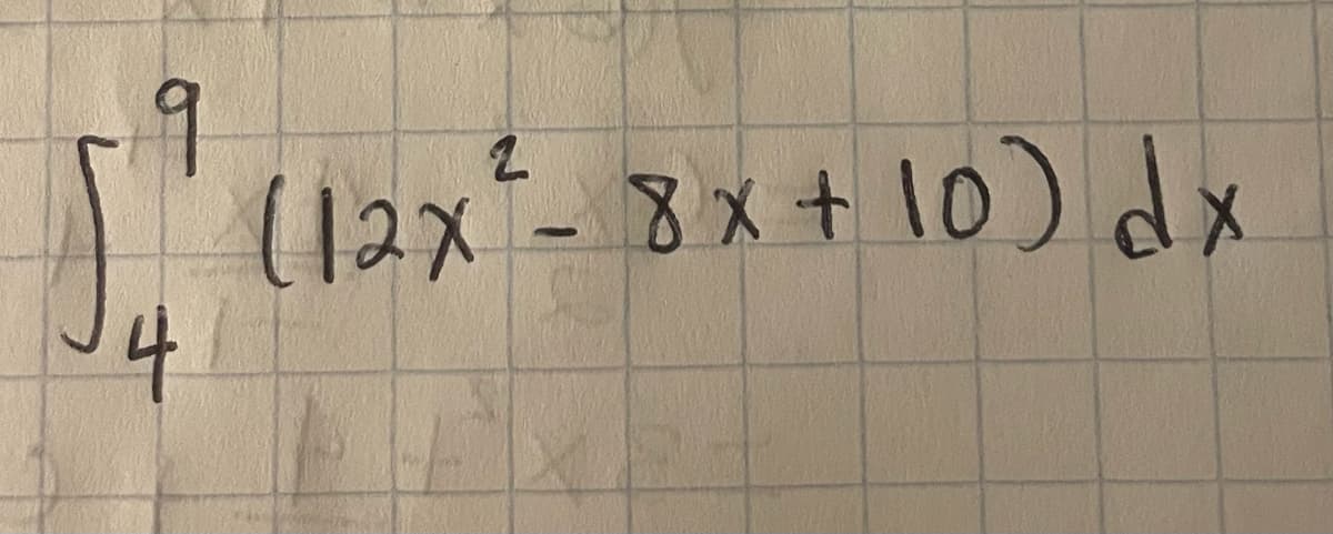 -19
J4
(12x² - 8x+10) dx