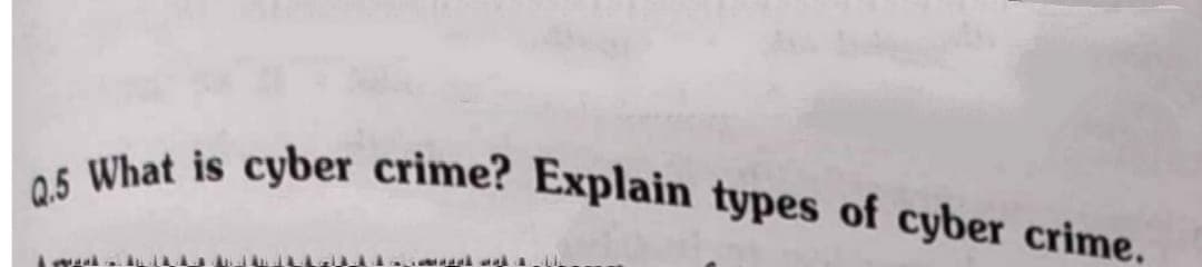 Q.5 What is cyber crime? Explain types of cyber crime.
tak mahu