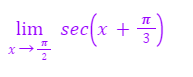 sec{x + #)
lim
3
x
