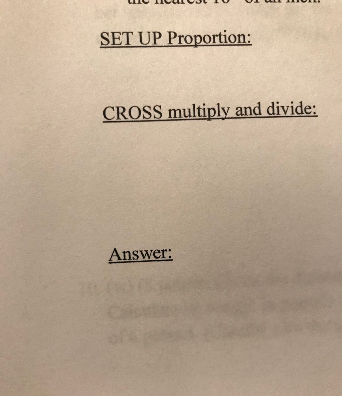 SET UP Proportion:
CROSS multiply and divide:
Answer:
