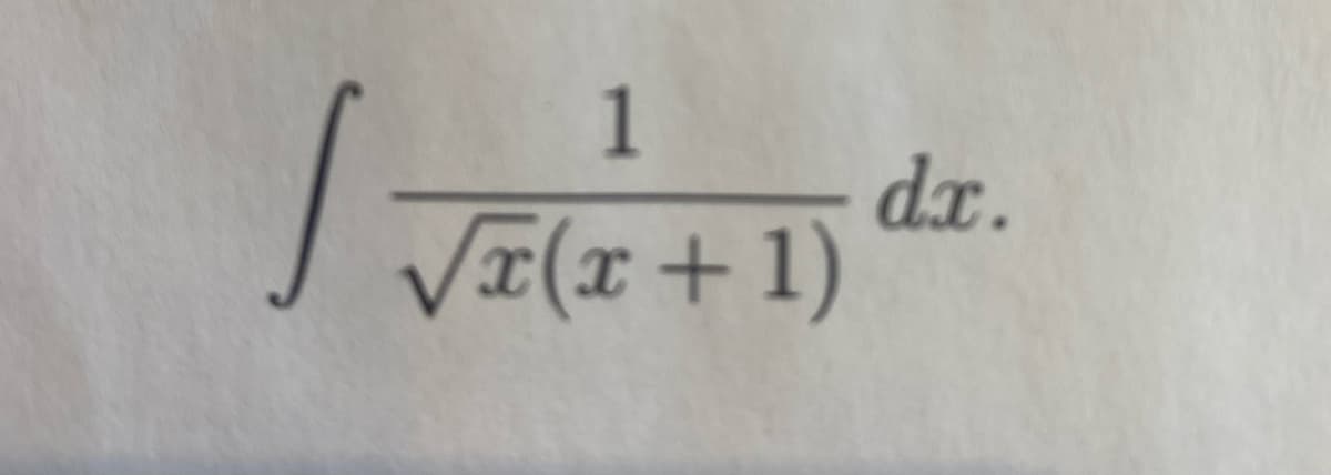 J खटे
1
dx.
VI(x+1)
