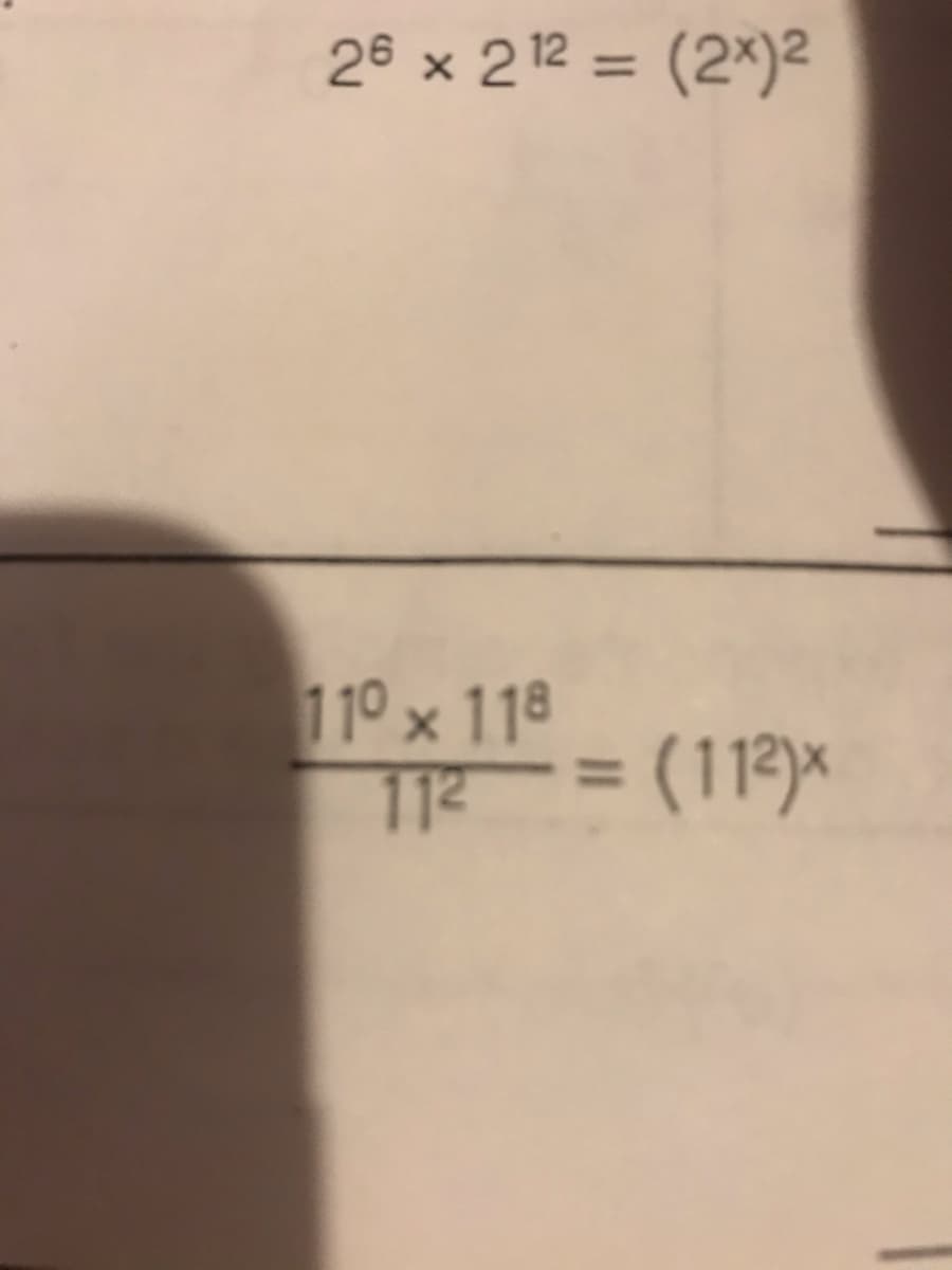 26 × 212 = (2*)²
%3D
11° x 118
112= (11)
%3D
