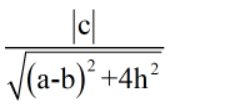 |c|
|(a-b)* +4h²
