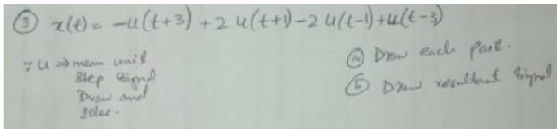 O zle- -u(t+3) + 2 u(t+)-2 u(t-1) + e(t -3)
*umlan unil
Slep Bignd
Dvaw and
golue -
Dow pare.
exch
