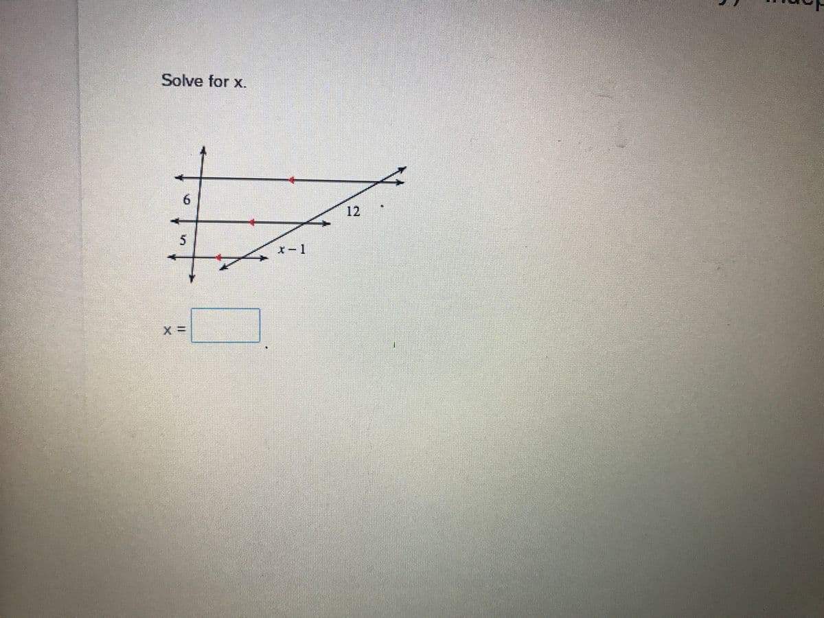 Solve for x.
6.
12
x-1
一
Xー
