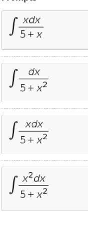 xdx
5+x
dx
5+ x2
S
хах
5+ x2
5+ x2
