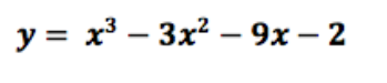 у%3 х3 — Зх? — 9х — 2
- 3x?
y =
