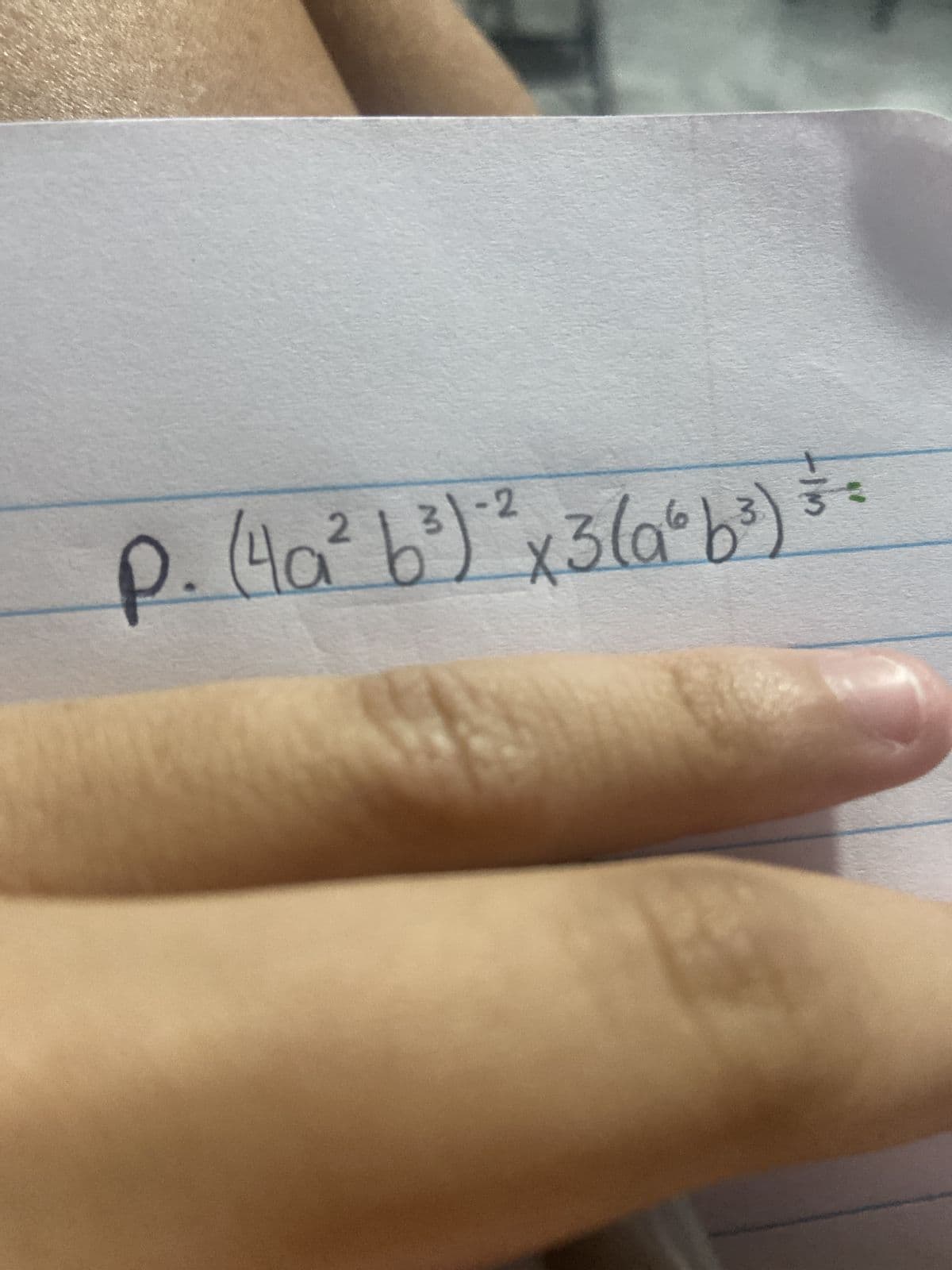 -2
p. (4a²b²³) ² x 3 (a²b³) ³ =
2
3