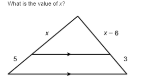 What is the value of x?
X- 6
