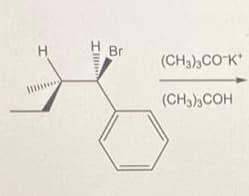 H Br
(CH3),CO-K
(CH3),COH
