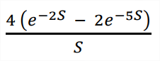 4 (e-2s - 2e-55)
S
