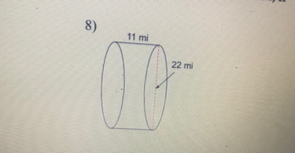 8)
11 mi
22 mi
