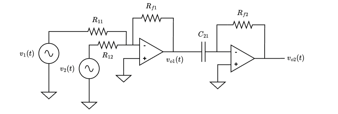 vi(t)
v₂(t)
R11
R12
Rf1
+
Vol (t)
C21
Rf2
www
voz(t)