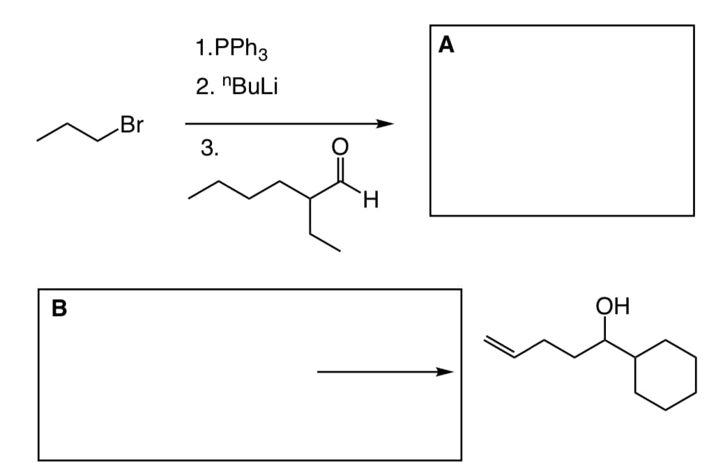 в
Br
1.PPh3
2. nBuLi
3.
H
A
ОН