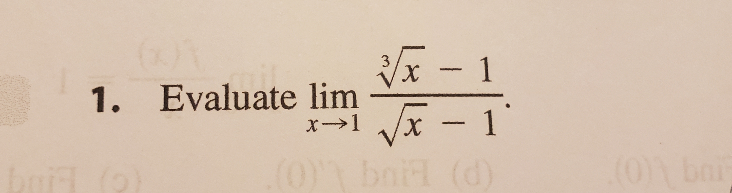 Vx-1
Vx- 1
पत व
1. Evaluate lim
x1
