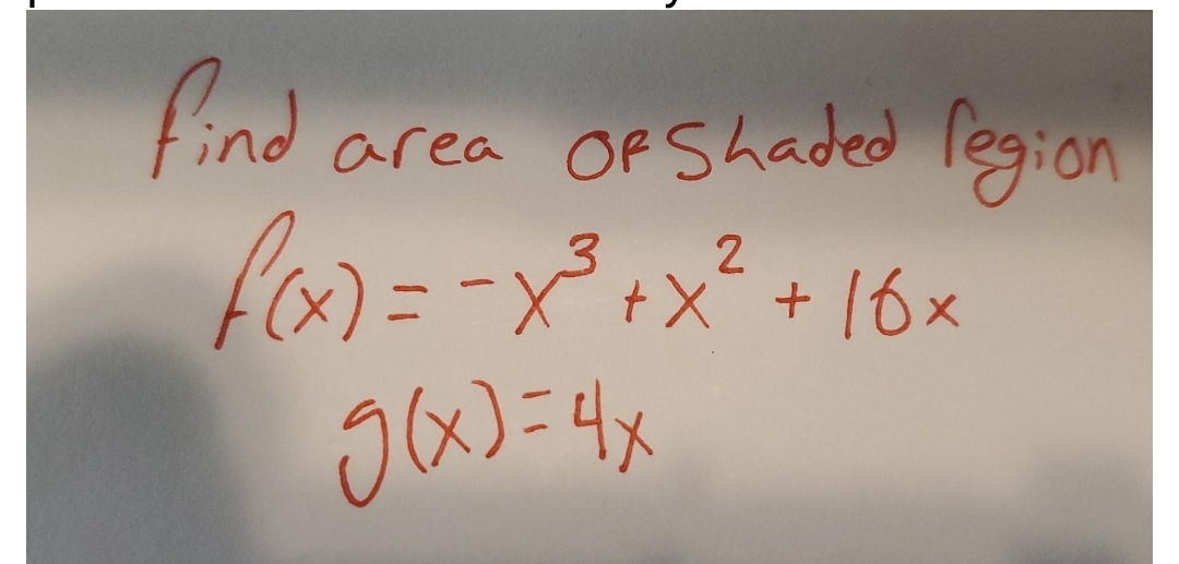 find area OPShaded legion
2
%3D
X+X+ 16x
