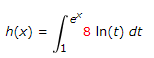 h(x) =
8 In(t) dt
