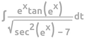 e*tan(ex)
?(ex) - 7
S-
2
sec
