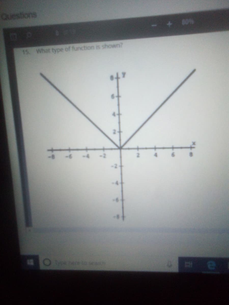 Questions
+ 80%
15. What type of function is shown?
ypE hete to sean
2.
