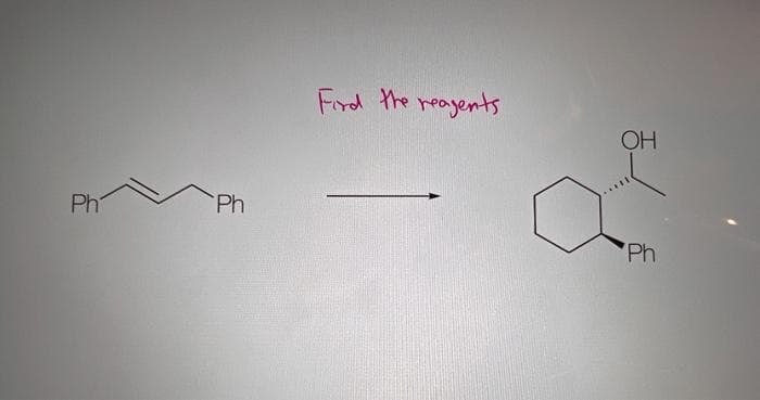 Ph
Ph
Find the reagents
OH
Ph