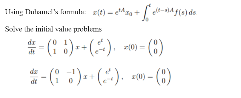 : )-+(÷), zw= (C)
dx
1
et
%3D
dt
1
(: :)-+(-), -= (C)
dx
dt
1
