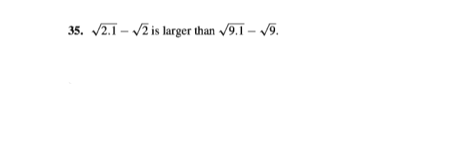 35. /2.1 – V2 is larger than /9.1 – ỹ.
