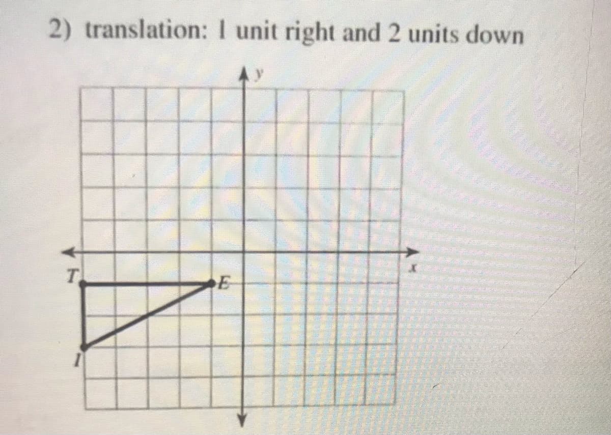 2) translation: I unit right and 2 units down
