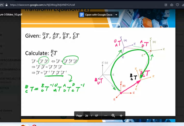 VPN
re 3 Slides_V3.pdf
9
w
https://classroom.google.com/w/NjE4Mzg3Mji4NDY2/t/all
Transform Equations 17
VPROGRAMMIN
OGRAMMING A
IOR PROJECT B
BOTICS
d classes
Given: UT, T, BT, ST
Calculate: T
TT-TT T
⇒TTTTT
10_
&T= ELTATITLT
Open with Google Docs
BUT
Page 26 57
(U)
19
NA
(A)
(8)
ET
(0)
V