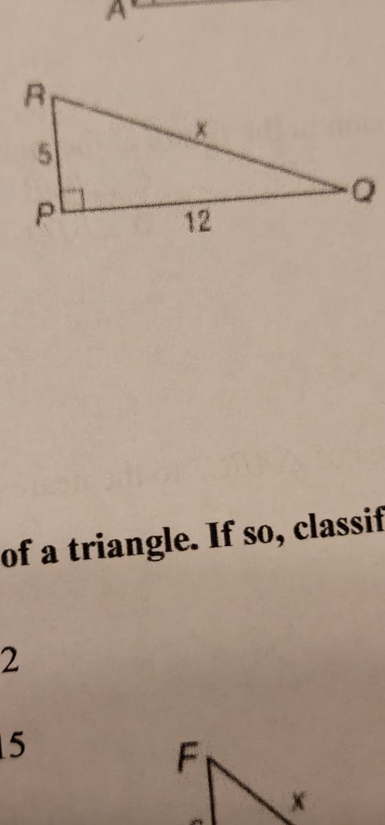 R
2
pli
of a triangle. If so, classif
15
12