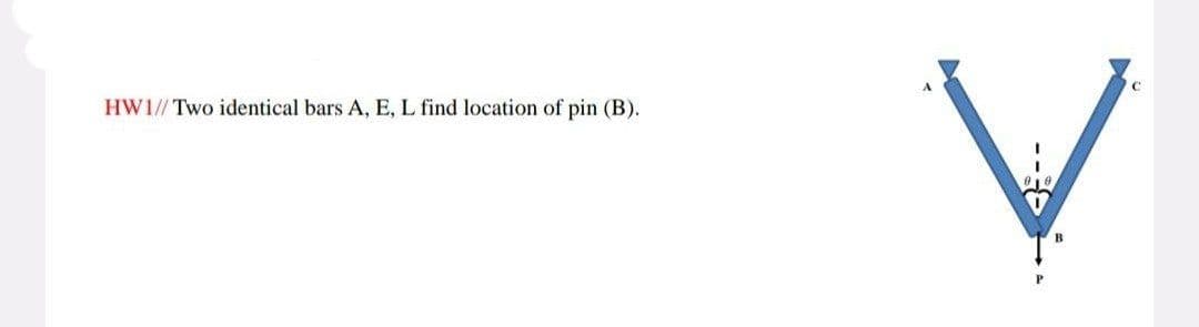 HW1// Two identical bars A, E, L find location of pin (B).
B