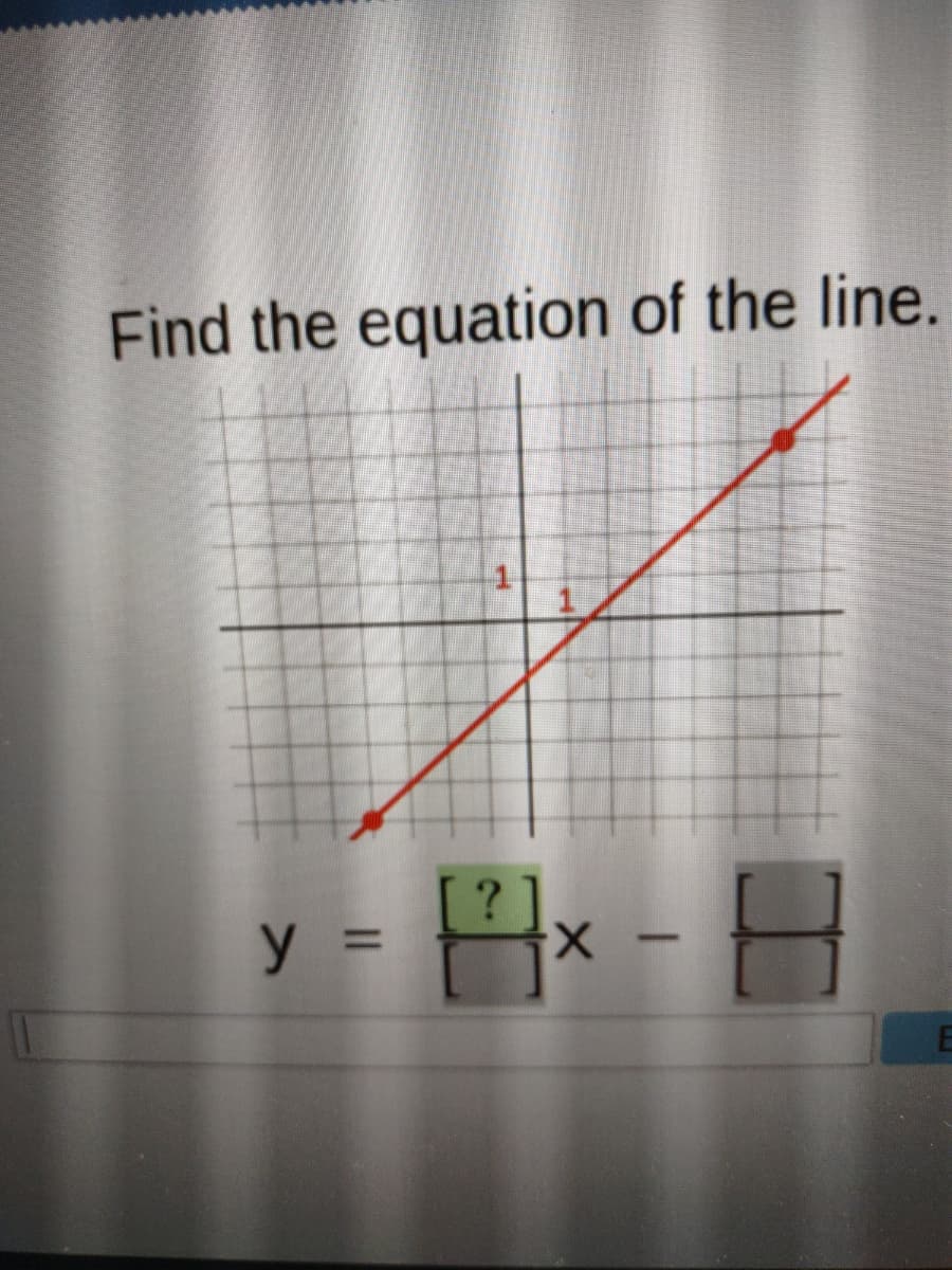 Find the equation of the line.
y =
?
8x