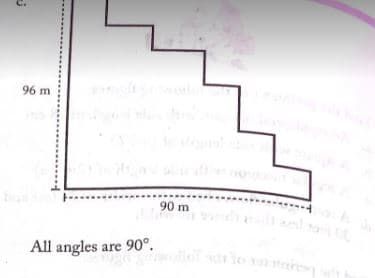 96 m
90 m
All angles are 90°.
