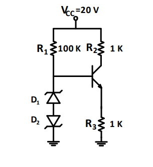 Vcc=20 V
R$100 K R2 1 K
D2
R38 1K
