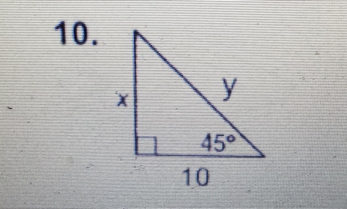 10.
y
15°
10
