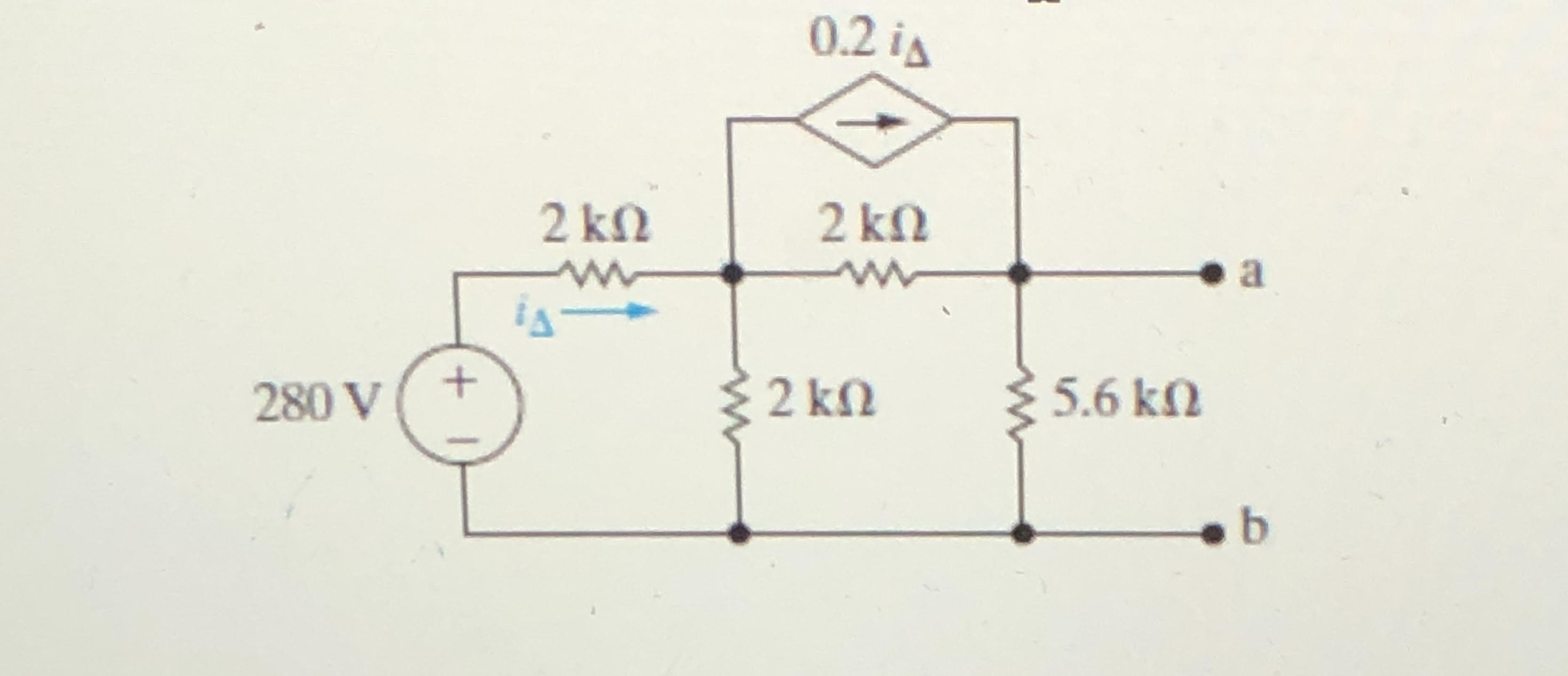 0.2 is
2kM
2kM
280 V
2 kN
5.6 kM
b
