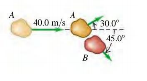 A
A
40.0 m/s
30.0°
45.0°
B
